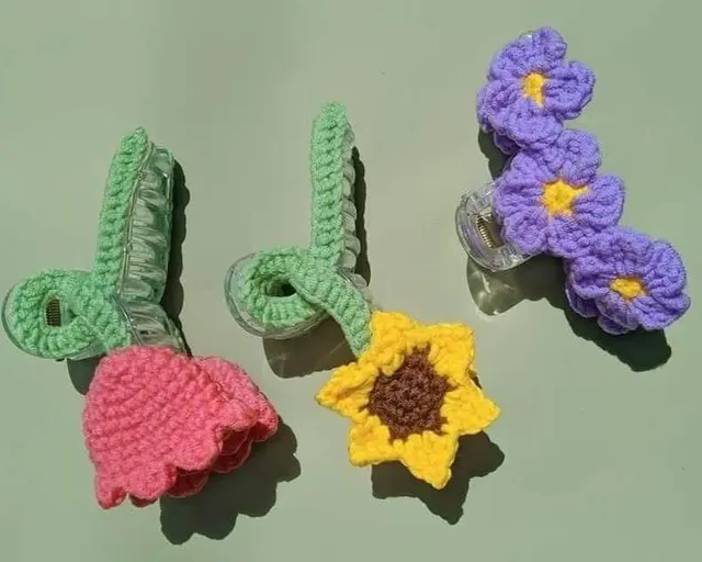 Handmade Crochet Hair Clip