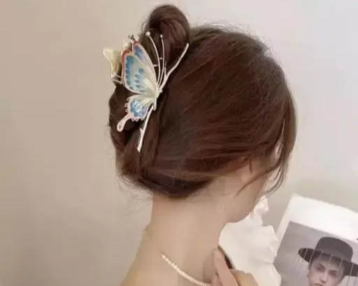 Metal Butterfly Hair Clip for Women (Pack of 1)