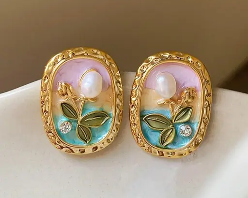 Flower Stud Lightweight Earrings